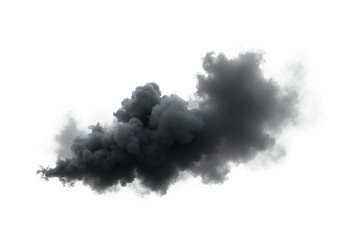 Realistic Black Smoke Fog PNG. Ominous Dark Cloud Overlay