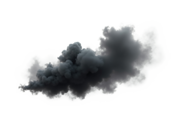 Realistic Black Smoke Fog PNG. Ominous Dark Cloud Overlay