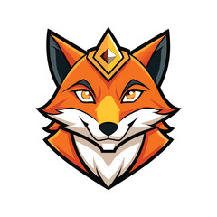 Obraz premium A fierce stylized fox head logo design