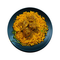 Chicken and Rice Dish on a Plate