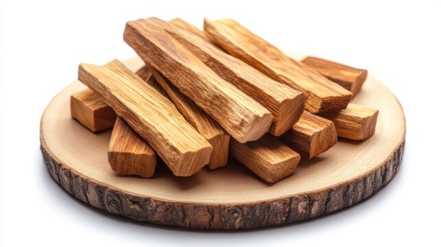 Palo santo wood isoteric scense sticks. Meditation or yoga cleansing concept design
