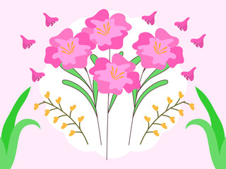 Alstroemeria Concept Illustration Stylish and Beautiful