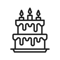 Cake icon vector image. Suitable for mobile apps, web apps and print media.