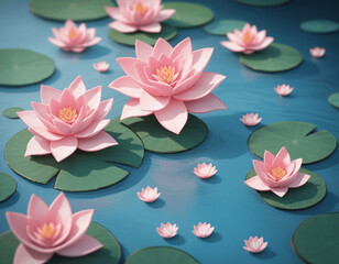 colourful lotus flowers background generating  Ai images