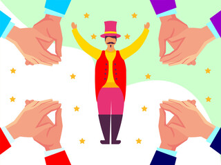 Applaud Concept Illustration Stylish and Beautiful