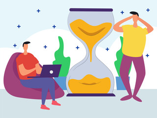 Downtime Concept Illustration Stylish and Beautiful