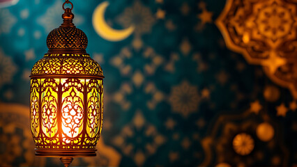 A beautiful antique lantern is a symbol of a traditional religious holiday