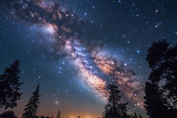 Fototapeta premium Exploring the Cosmic Wonders of the Galaxy through Stargazing and Astrophotography Experiences