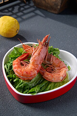 Hot pot ingredients fresh Argentinian red shrimp