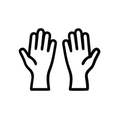 Fototapeta premium a pair of open human hands vector illustration. The palms face upwards