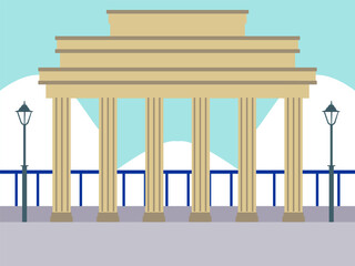 Brandenburg Gate Concept Illustration Stylish and Beautiful