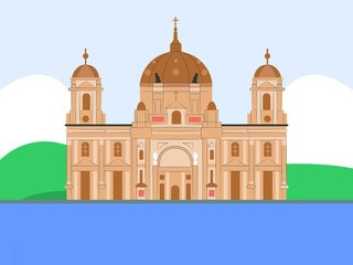 Hungarian Parliament Concept Illustration Stylish and Beautiful