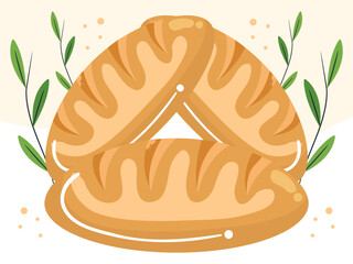 Cheese Bread Concept Illustration Stylish and Beautiful