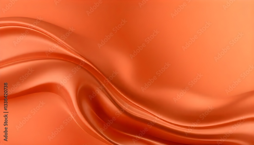 Poster An background abstract design featuring liquid-like plastic material with smooth, flowing curves and dynamic gradients in shades of brown