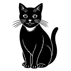 Cat vector shilhouette single set