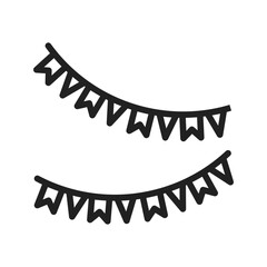 Garlands icon vector image. Suitable for mobile apps, web apps and print media.