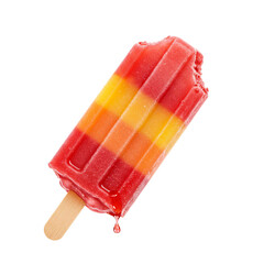 popsicle png, fruit ice cream, colorful popsicle, melting ice cream, summer treat, frozen dessert, striped popsicle, juicy popsicle, sweet snack, refreshing ice cream, red and yellow popsicle, bitten 