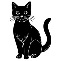 Cat vector shilhouette single set