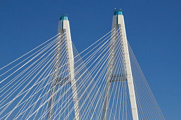 Guys and ropes bridge
