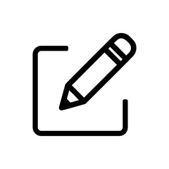 edit icon or edit symbol isolated on transparent background