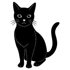 Cat vector shilhouette single set