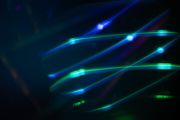 Neon blur glow. Color light overlay. Disco illumination.