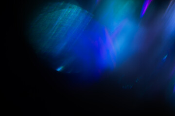 Blur neon light. Lens flare overlay. Bokeh fluorescent flash gleam.