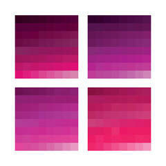 Fototapeta premium Four Pink and Purple Pixelated Gradient Squares