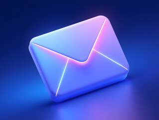 Email icon design, 3D rendering of business information theme concept icon