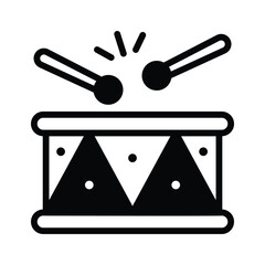 Download our handy glyph style icon of carnival drum