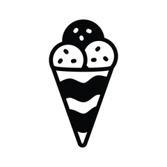 Get this easy to use glyph icon of ice cream cone