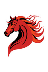 Red fire horse symbol of Chinese New Year 2026