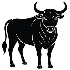 Bull Vector Shilhoette Single icon