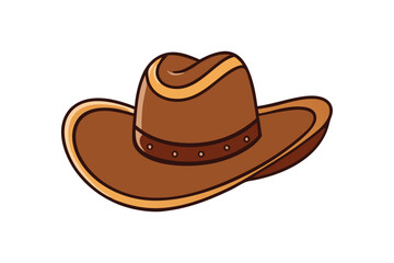Vector art illustration of a cowboy hat.eps