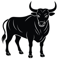 Bull Vector Shilhoette Single icon