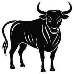 Bull Vector Shilhoette Single icon