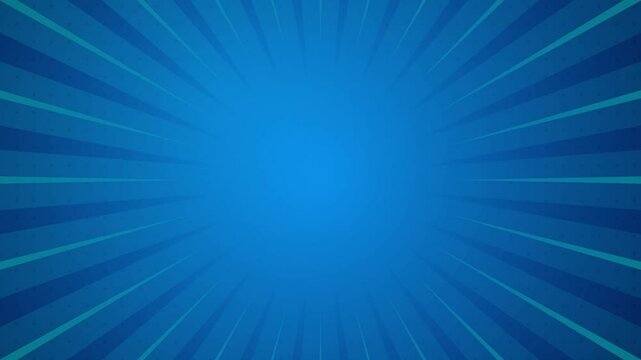 blue rays comic cartoon style background video motion graphic footage