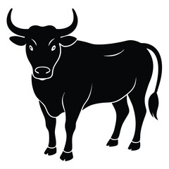Bull Vector Shilhoette Single icon