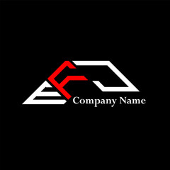 EFJ logo design, EFJ simple and modern logo. EFJ luxurious alphabet design