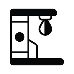 Easy to use glyph style icon of punch bag machine