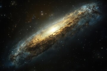 Explore the stunning spiral galaxy illuminated by vibrant cosmic colors in deep space