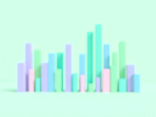 Obraz premium Rising curve and data analysis concept 3D rendering