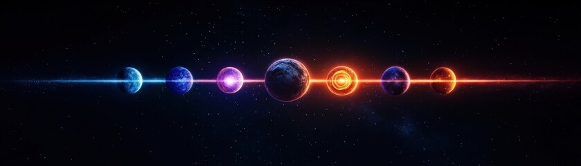 Fototapeta premium Mesmerizing Celestial Progression Through the Cosmos