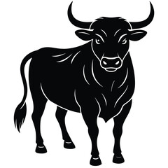 Bull Vector Shilhoette Single icon