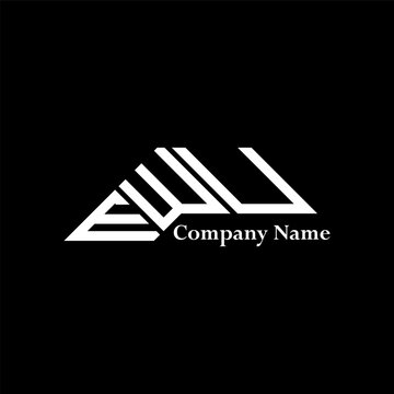EWU logo design, EWU simple and modern logo. EWU luxurious alphabet design