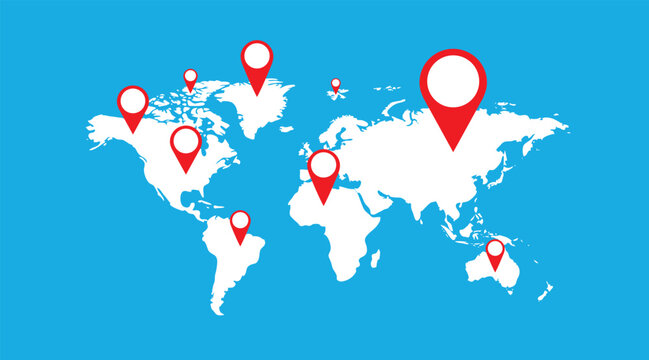 A world map presented in colorful infographic style