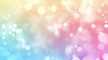 Obraz premium Colorful bokeh background with soft pastel tones featuring bright circles of light and a dreamy gradient effect suitable for festive and artistic designs