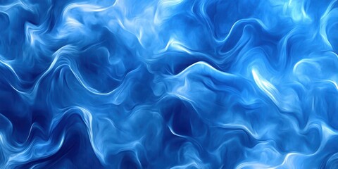 Fototapeta premium Abstract Blue Waves Background with Smooth Flowing Lines