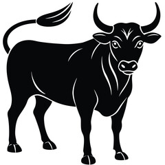 Bull Vector Shilhoette Single icon