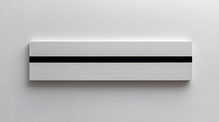Minimalist abstract art white background with black stripe modern design contemporary artwork simple clean lines